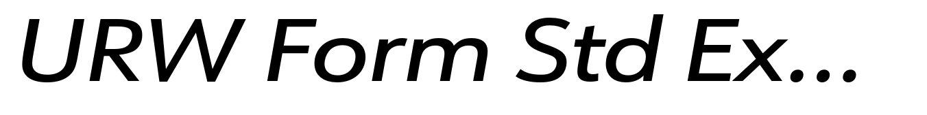URW Form Std Expanded Medium Italic